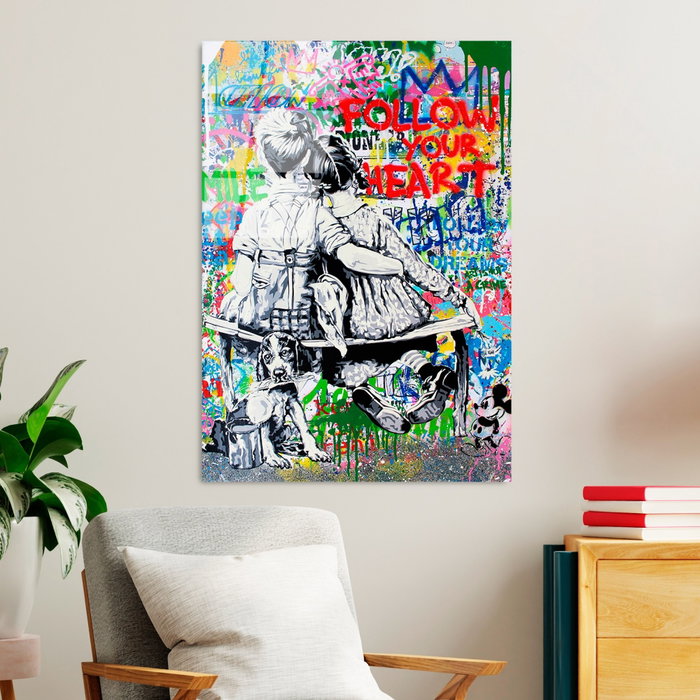 Wallity UV-721 Cuadro Decorativo en Vidrio Templado Multicolor 70 x 100 cm